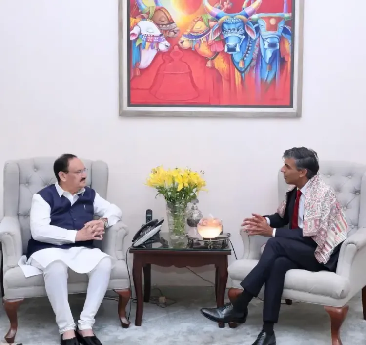 How Did Union Minister JP Nadda and Former UK PM Rishi Sunak Discuss Deepening Ties?