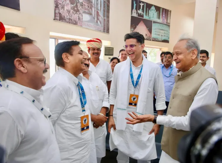 Gehlot-Pilot, Dhariwal-Gunjal share frame in Kota: Rajasthan Congress unity on display