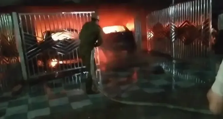 Ghaziabad fire guts 2 cars in Indirapuram stilt parking, no casualties
