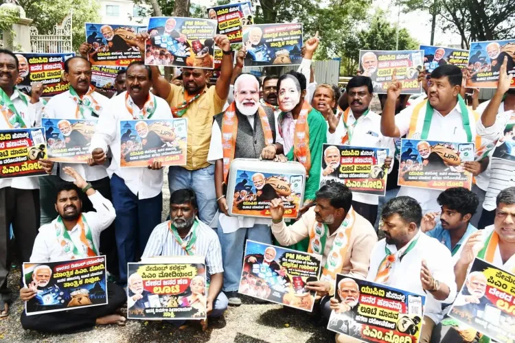 UPI MDR charges row: Karnataka Congress protests in Bengaluru, demands Centre roll back proposed fee