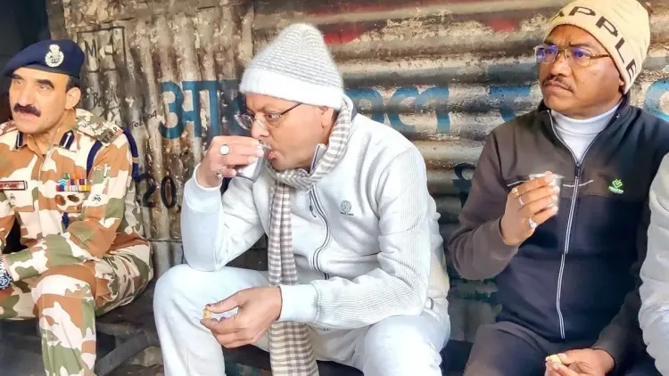 क्या मुख्यमंत्री पुष्कर सिंह धामी ने आईटीबीपी जवानों और स्थानीय लोगों के साथ चाय का आनंद लिया?