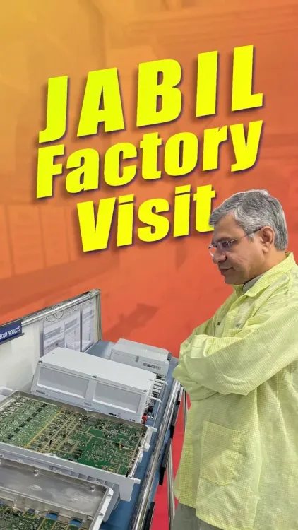 Vaishnaw Visits Jabil's Ranjangaon Plant for Electronics Manufacturing