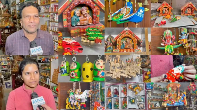 High Demand for Varanasi's Wooden Crafts: Exported to the US and Brazil for the Holiday Season