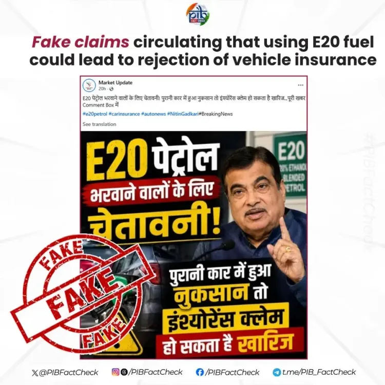 E20 fuel use keeps vehicle insurance valid, govt clarifies amid fake claims