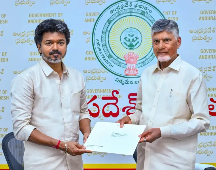 Vijay meets Chandrababu Naidu in Vijayawada to discuss Krishna water sharing and Godavari-Cauvery link