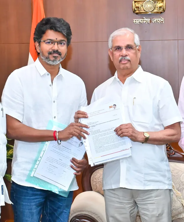 Vijay stakes claim to form Tamil Nadu govt with 120-MLA support
