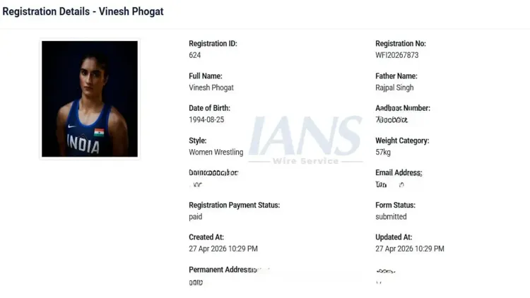 Vinesh Phogat's registration complete, WFI chief dismisses non-participation claims