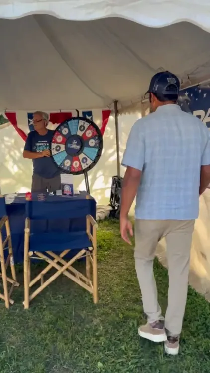 Vivek Ramaswamy Visits Democrat Booth at Butler County Fair