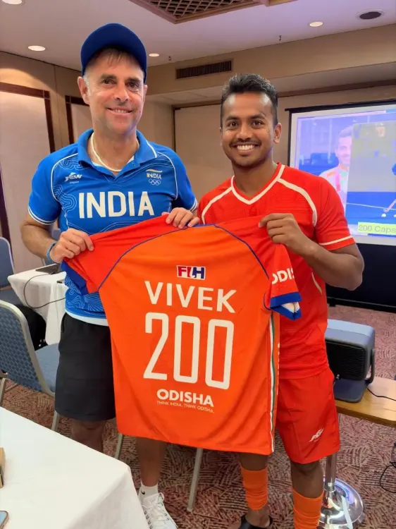 Vivek Sagar Prasad reaches 200 international caps for India at Asian Games 2026