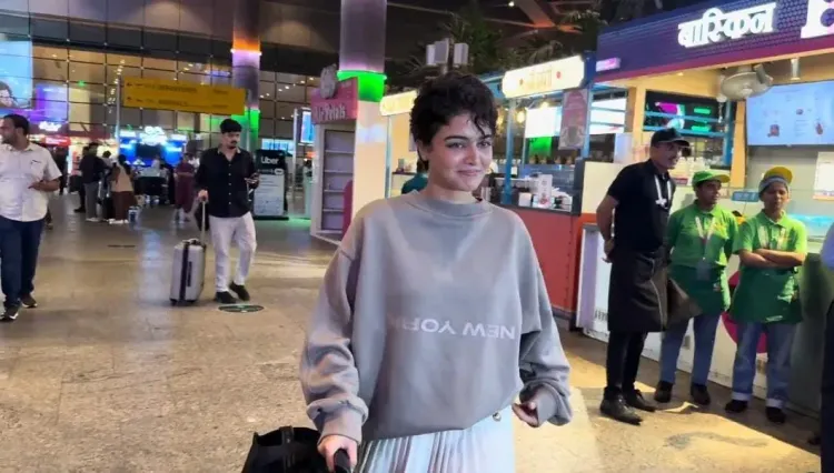 Wamiqa Gabbi debuts chic short haircut at Mumbai airport