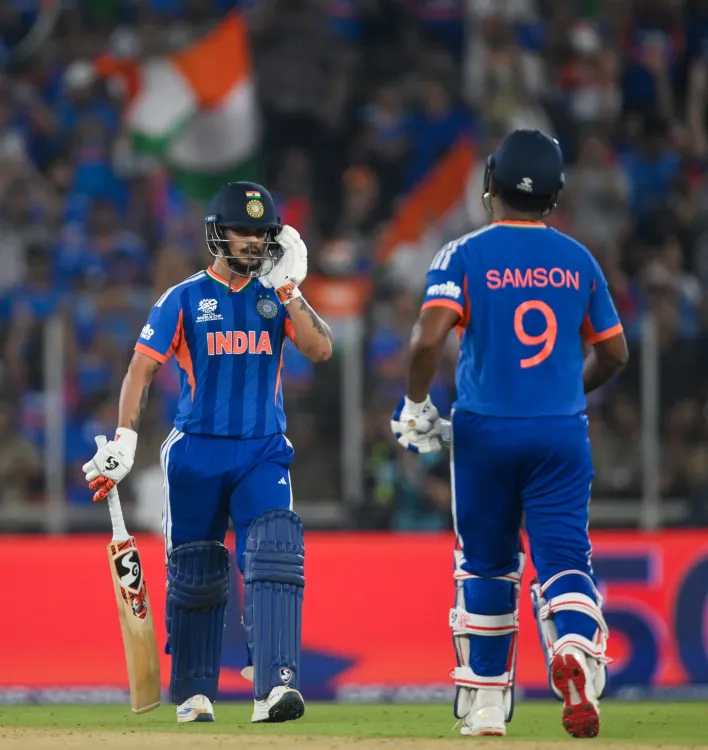 Kishan and Abhishek Celebrate India's Historic T20 World Cup Victory