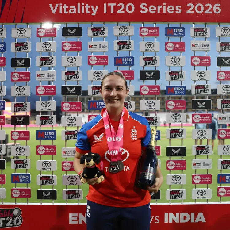 Capsey's 82 powers England chase of 181, seals T20I series 2-1 vs India
