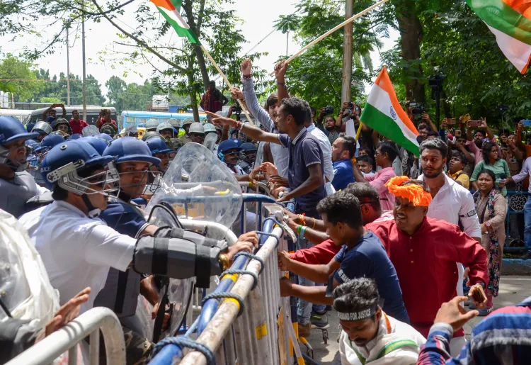 Who was Arrested for Attacking Policemen During the Nabanna Avijan March?