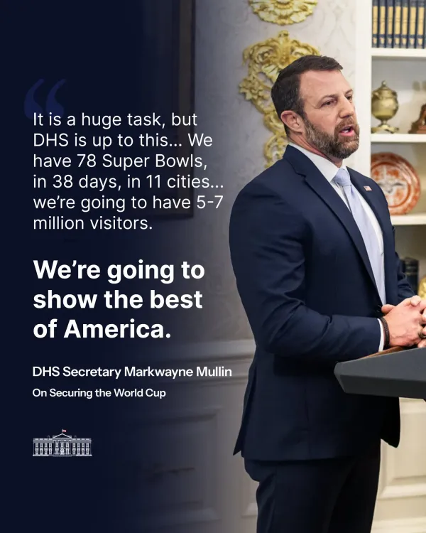 White House: DHS Ready to Secure 2026 FIFA World Cup