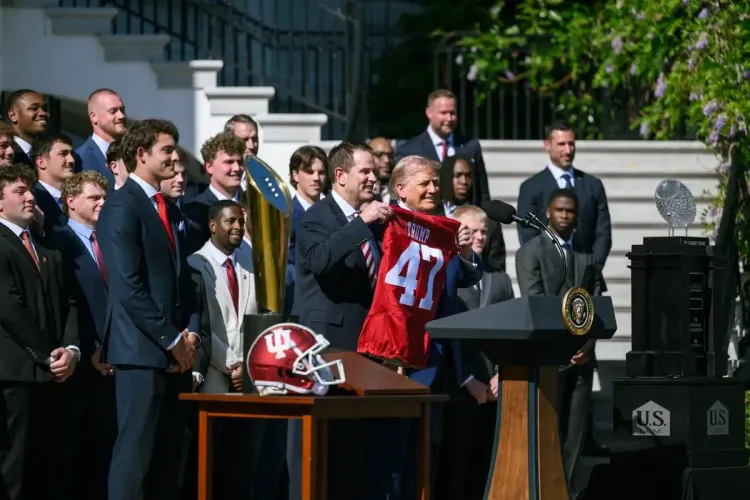 Trump honors Indiana Hoosiers at White House after historic 16-0 title run