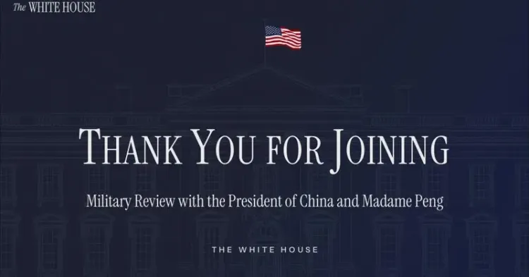 White House Hosts China's Xi Jinping for Military Review