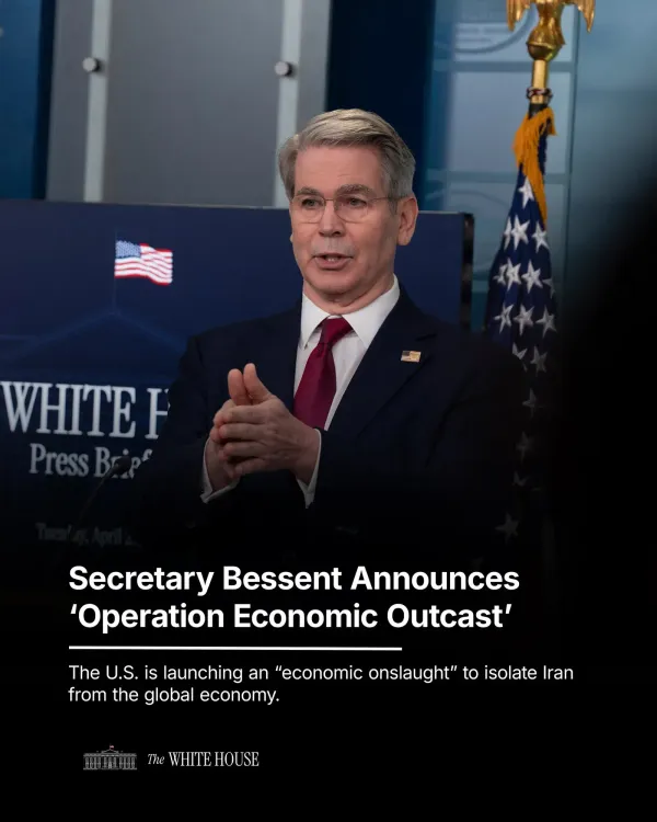 White House Launches 'Operation Economic Outcast' Against Iran