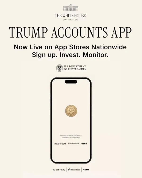 White House Launches Trump Accounts App Ahead of July 4th