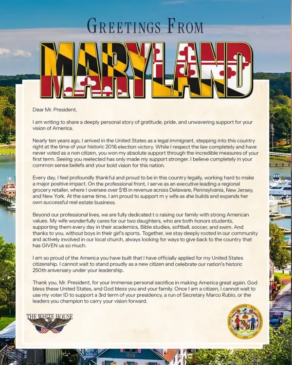 White House Marks Presence in Maryland