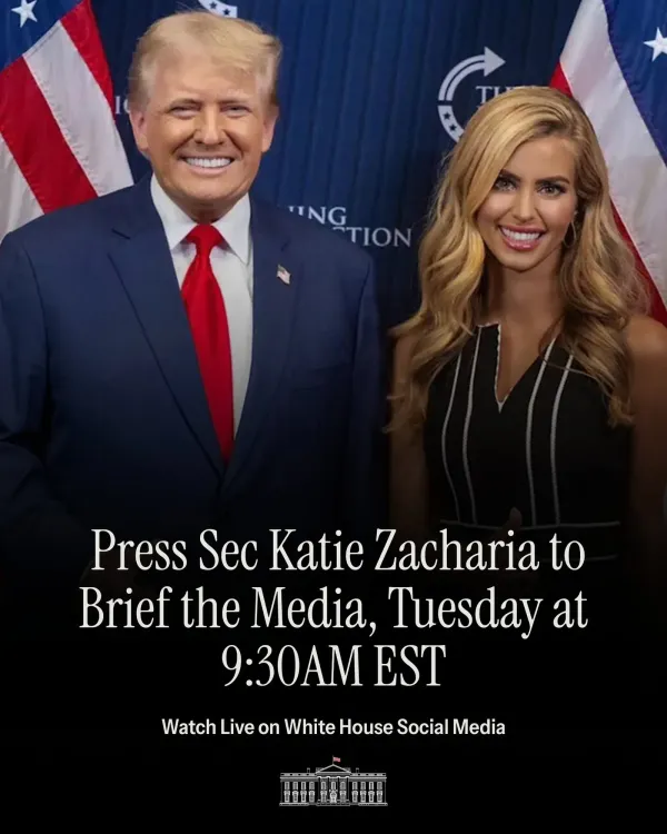 White House Names Katie Zacharia as New Press Secretary