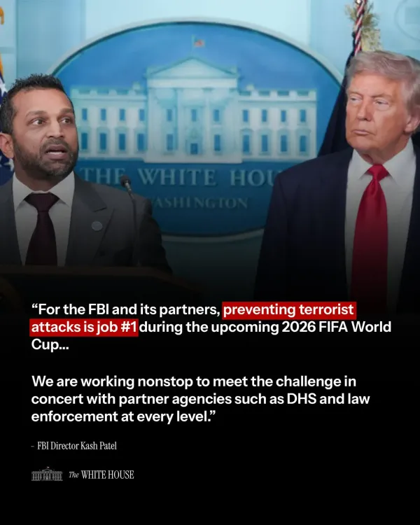White House Pledges Full US Law Enforcement for World Cup Safety