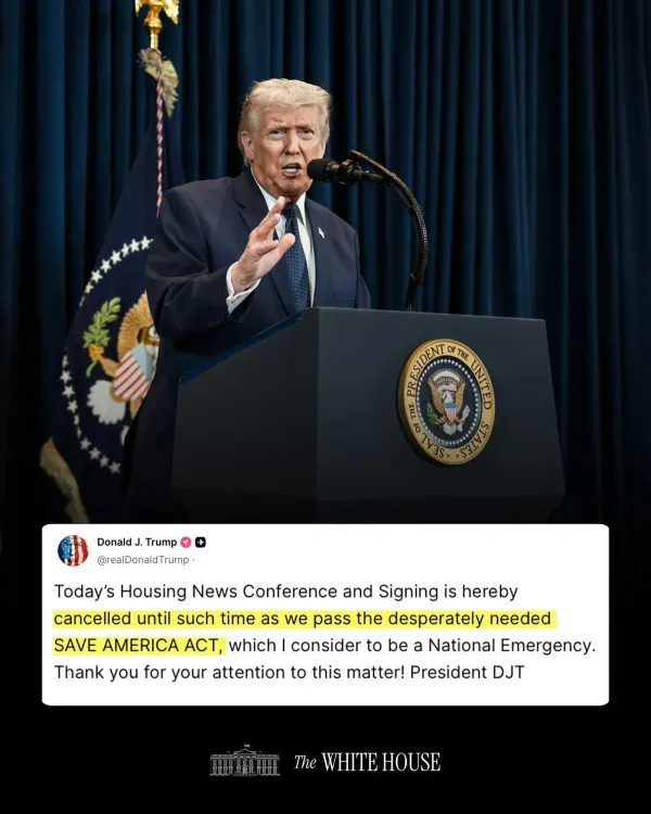 White House Pushes Congress to Pass Save America Act