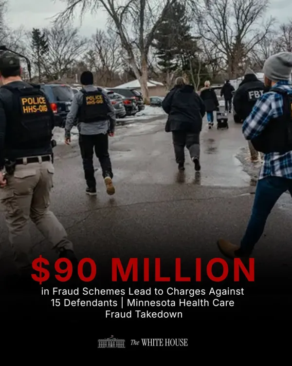 White House Touts $90M Minnesota Health Care Fraud Indictments