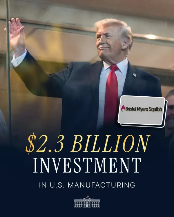 White House Touts BMS Houston Plant, 500+ Jobs Under Trump