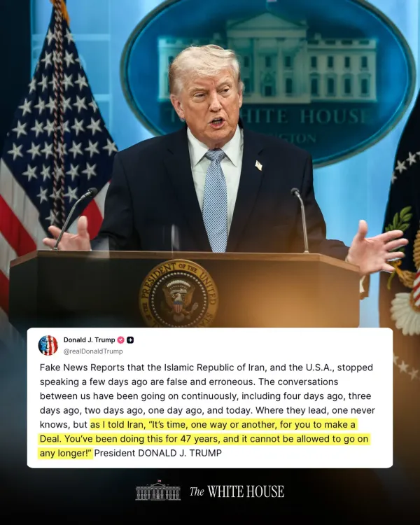 White House: Trump Warns Iran 'Time to Make a Deal' After 47 Years