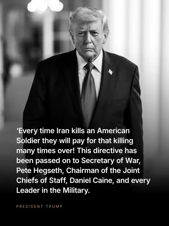 White House Warns Iran of Retaliation for Killing US Soldiers