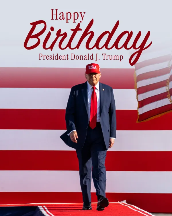 White House Wishes Trump Happy Birthday on Flag Day
