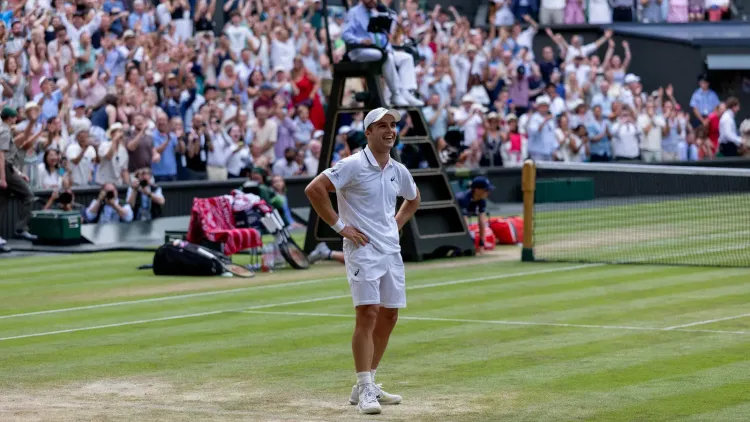Arthur Fery stuns Dimitrov to reach maiden Wimbledon QF