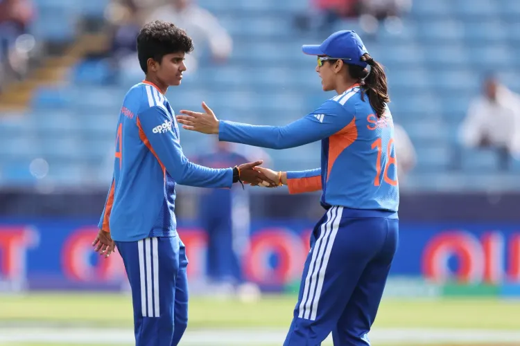 Charani's 4-19 fires India to 95-run rout of Netherlands in Women's T20 WC