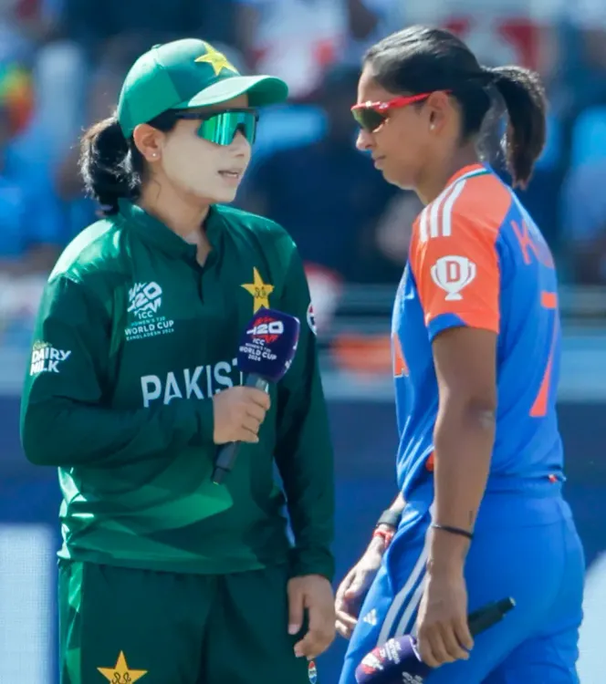 Harmanpreet, Fatima Sana skip handshake again at Women's T20 WC toss