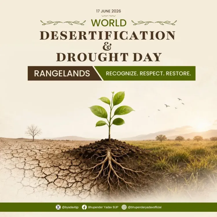 Yadav Marks World Day to Combat Desertification, Urges Land Restoration