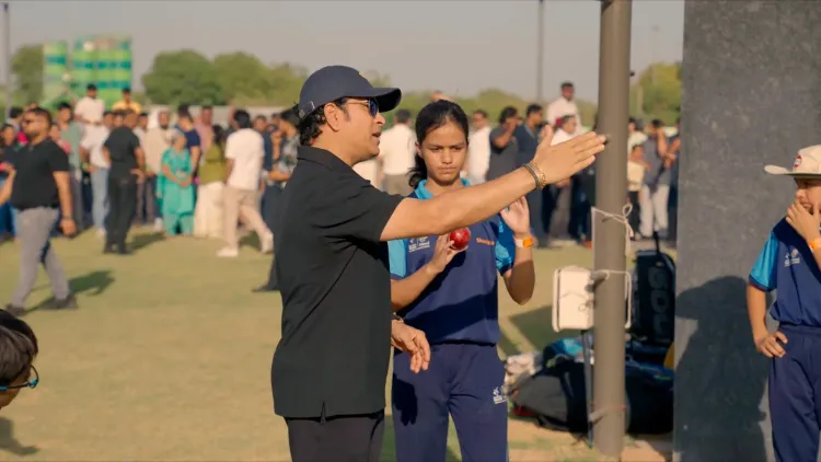 Sachin Tendulkar visits SRT10 Altevol Academy, trains with young Ahmedabad athletes