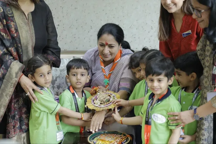 Delhi CM Rekha Gupta celebrates Raksha Bandhan with children across the capital