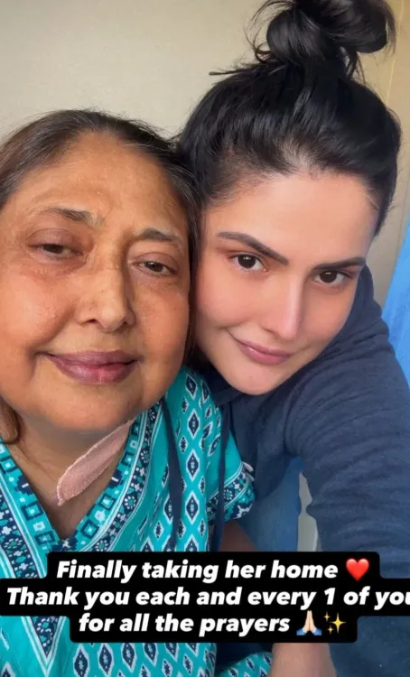Zareen Khan Celebrates Her Mother's Hospital Discharge