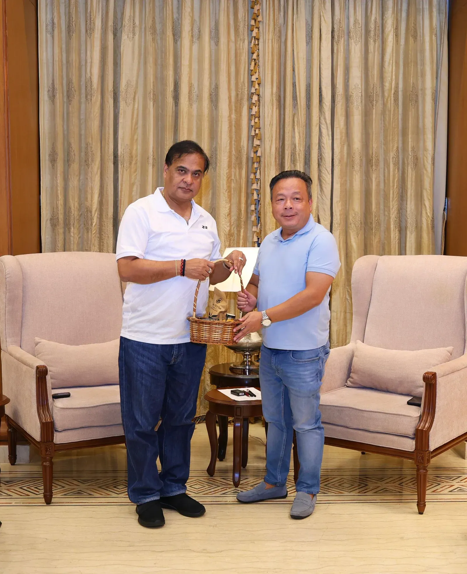 Meghalaya Minister Paul Lyngdoh Calls on CM Himanta at Lok Sewa Bhawan