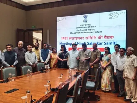 Meghwal chairs Hindi Salahkar Samiti meet at Parliamentary Affairs Ministry
