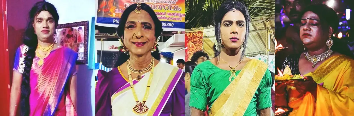 Men Transform into Women for Special Ceremony at Kerala Temple