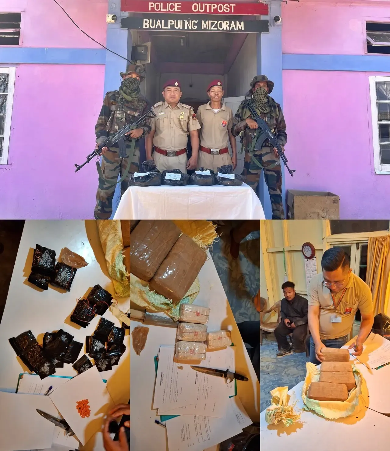 Seizure of Methamphetamine Tablets Smuggled from Myanmar in Mizoram