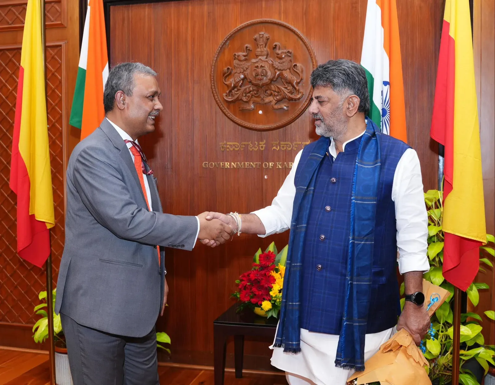 MIB Secretary calls on CM Shivakumar at Vidhana Soudha