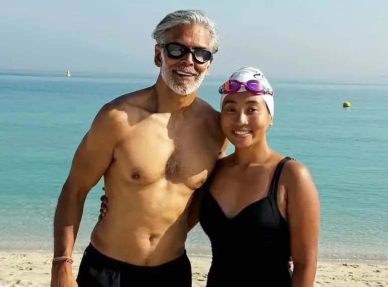 Did Milind Soman and Ankita Konwar Surpass Their Limits with a 3.5k Swim and 70k Cycle Ride in Dubai?
