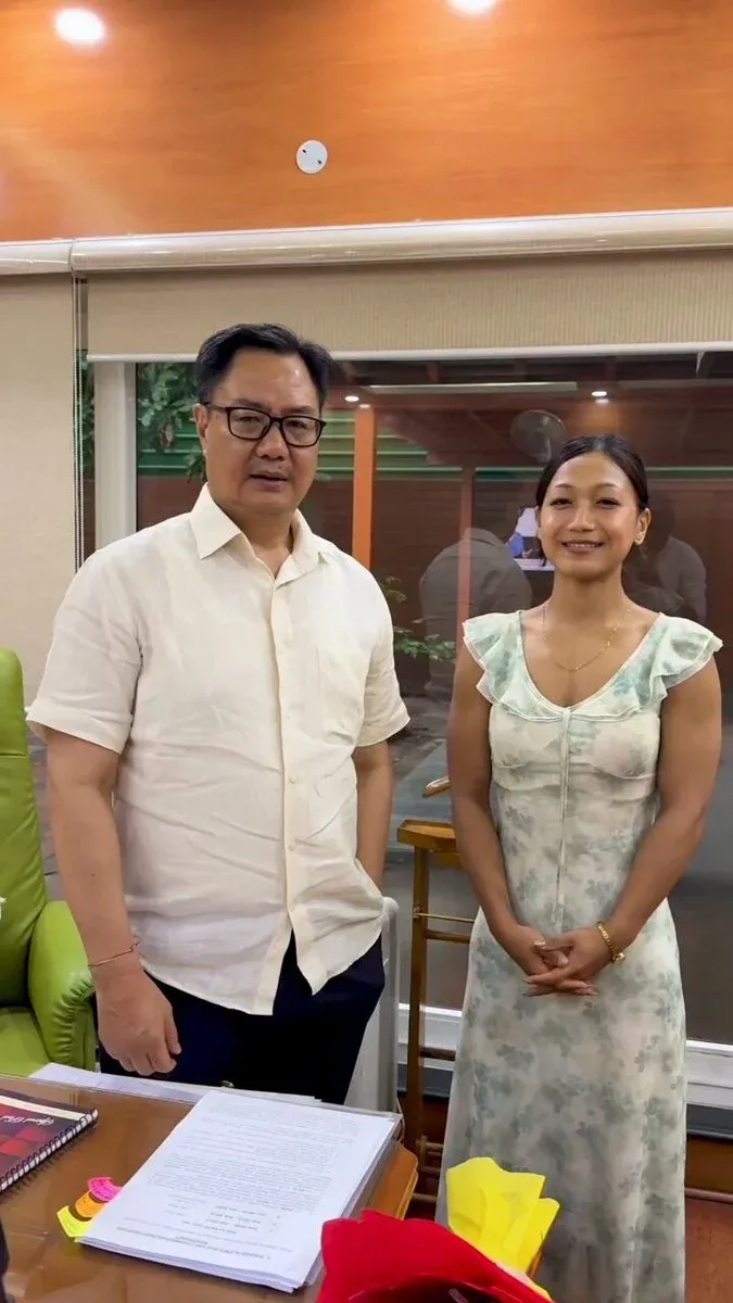 Did Minister Kiren Rijiju Extend His Blessings to Arunachal Bodybuilder Hillang Yajik?