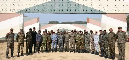मित्र राष्ट्रों के अधिकारियों ने राजपूताना राइफल्स रेजिमेंटल सेंटर का दौरा किया