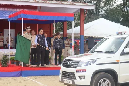 Mizoram CM flags off 219 police vehicles under ASUMP Scheme in Aizawl