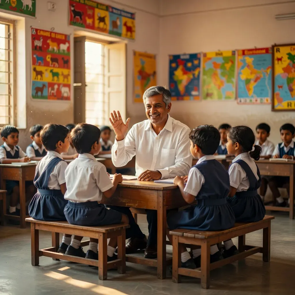CM Fadnavis turns teacher, tells kids: 'Struggles will come, don't fear'