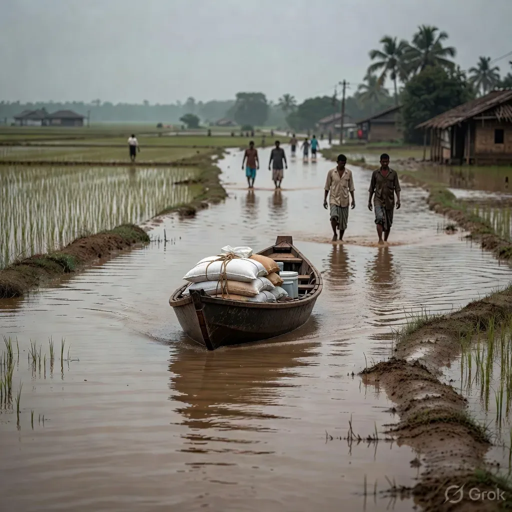 CM Himanta visits flood-hit Darrang to review relief