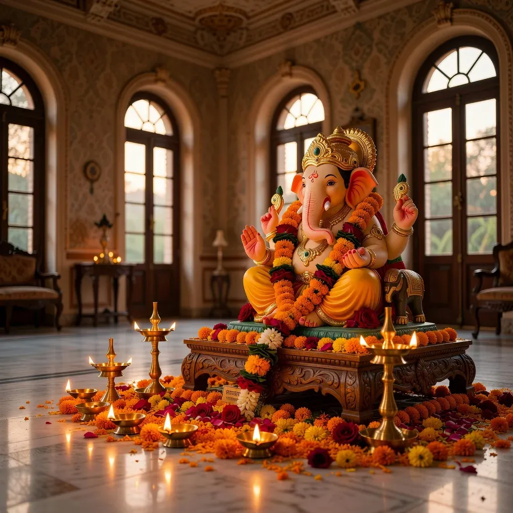 CM Maharashtra marks Ganeshotsav at Varsha Bungalow